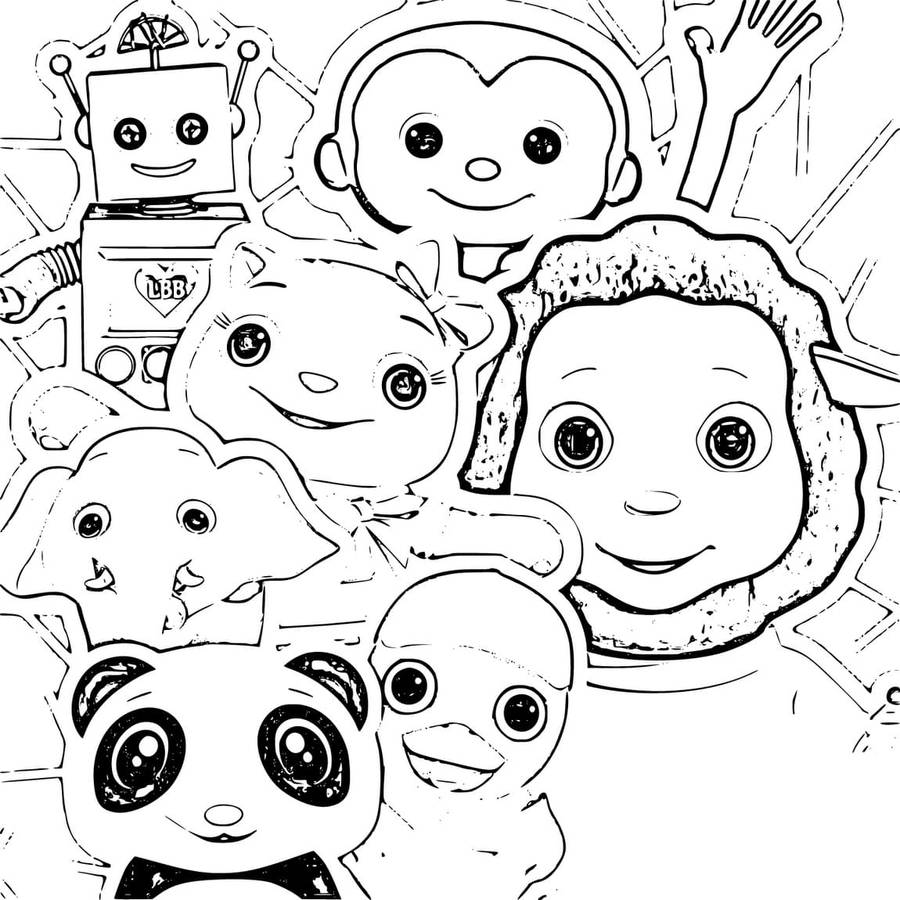 Little Baby Bum Outline Wallpaper