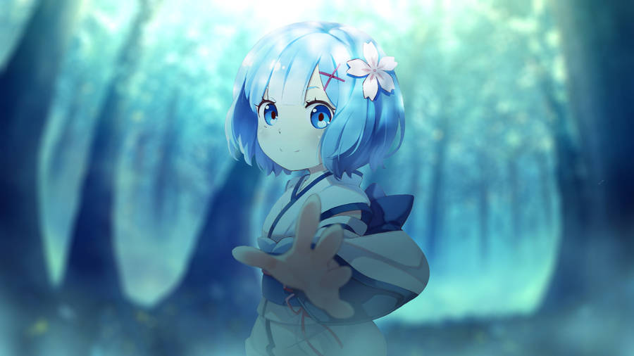 Little Rem In Forest Wallpaper