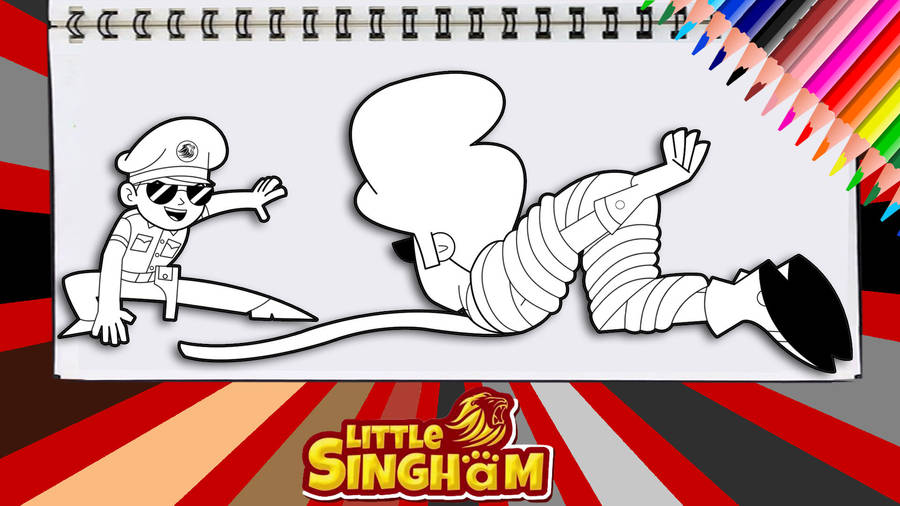 Little Singham Coloring Book Wallpaper