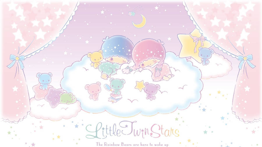 Little Twin Stars On The Cloud Wallpaper