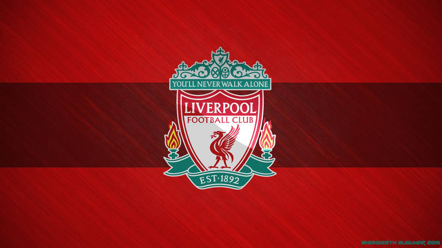 Liverpool Fc In Red Stripes Wallpaper