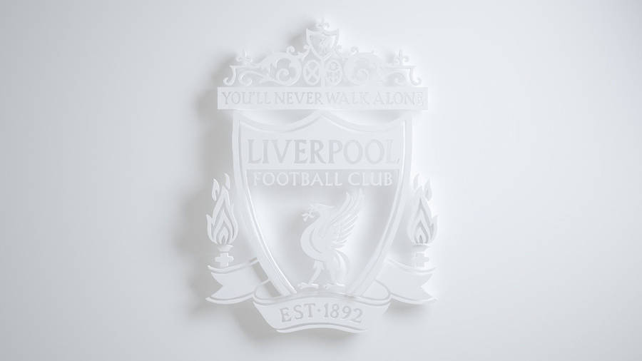 Liverpool Football Club In Cool White Wallpaper