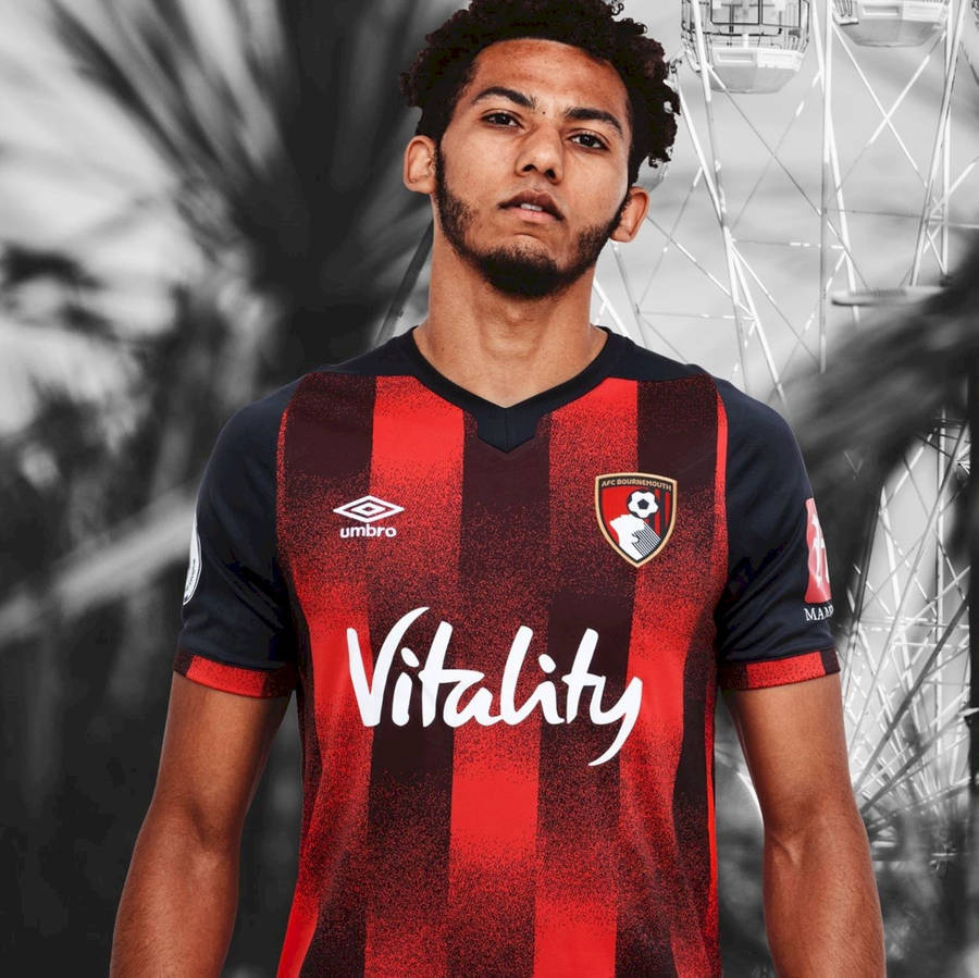 Lloyd Kelly Wearing Afc Bournemouth Jersey Wallpaper