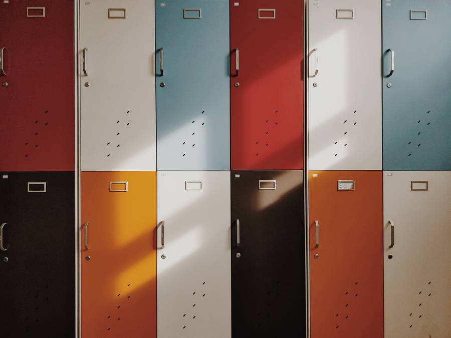 Lockers Aesthetic Pattern Wallpaper