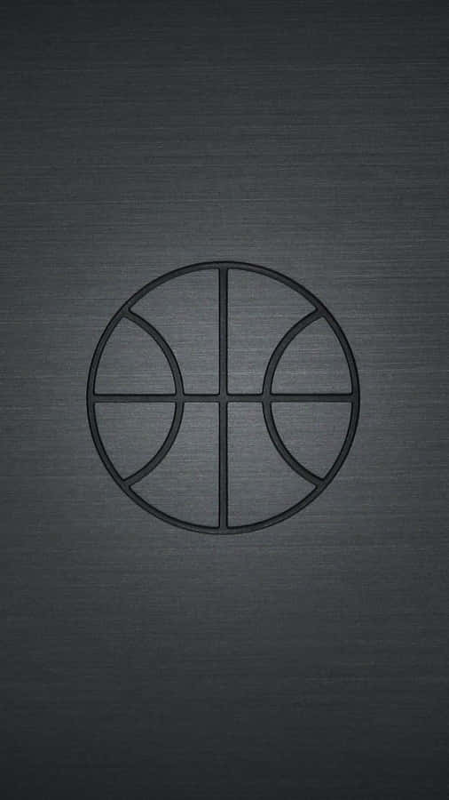 Logo Embedded In Black Basketball Wallpaper