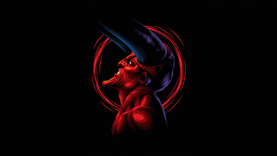 Logo Of The Black Devil Hd Wallpaper