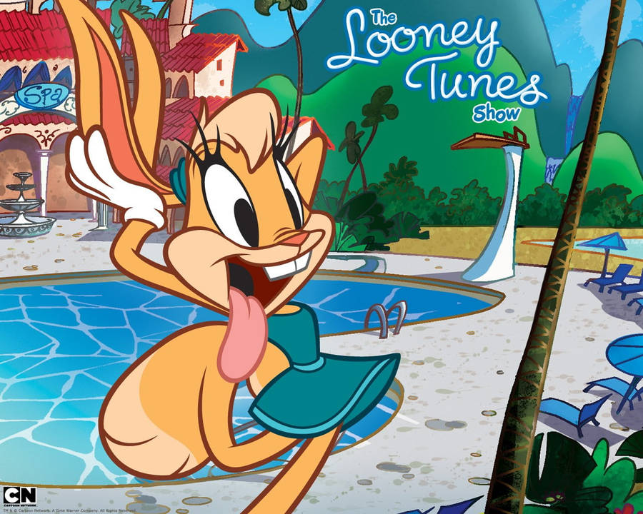 Lola Bunny Swimming Pool Wallpaper