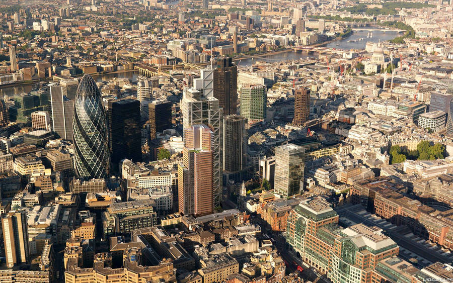 London City Aerial Shot Wallpaper