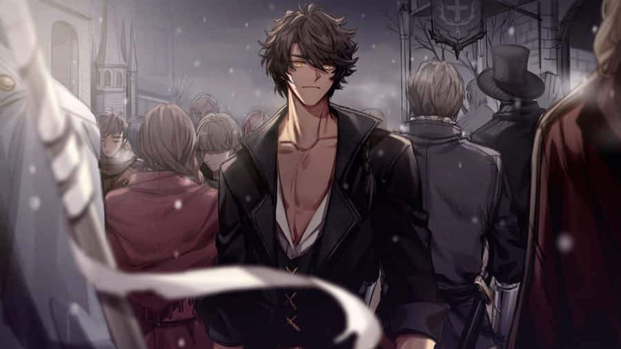 Lonely In The Crowd: A Portrait Of A Cool Sad Boy Wallpaper