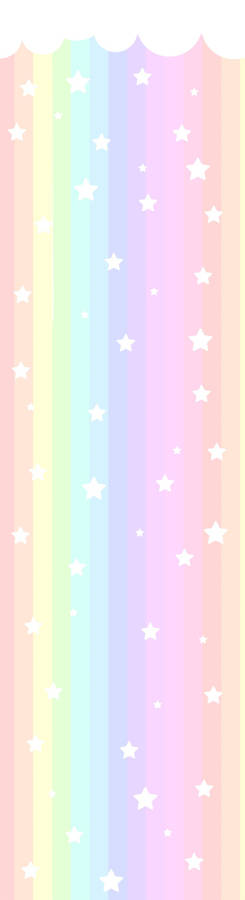 Long Cute Pastel Rainbow Wallpaper