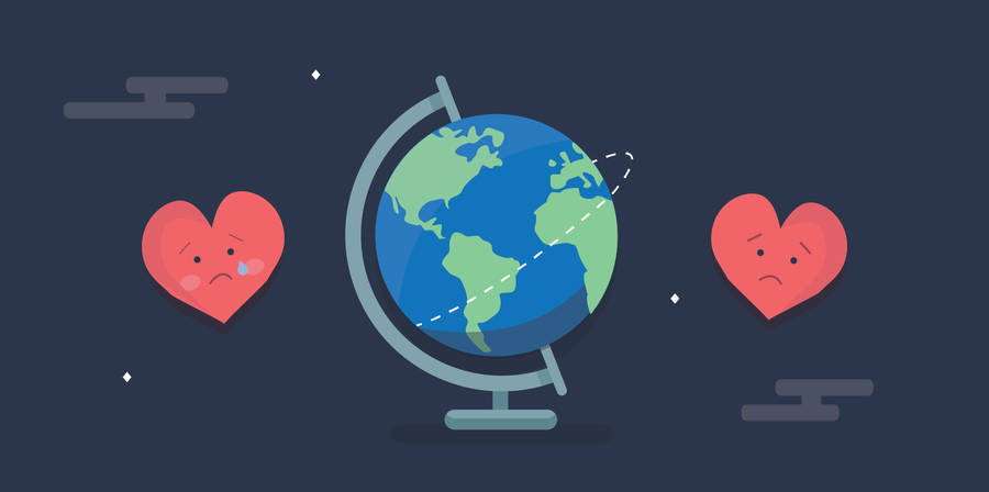 Long Distance Relationship Sad Hearts Wallpaper