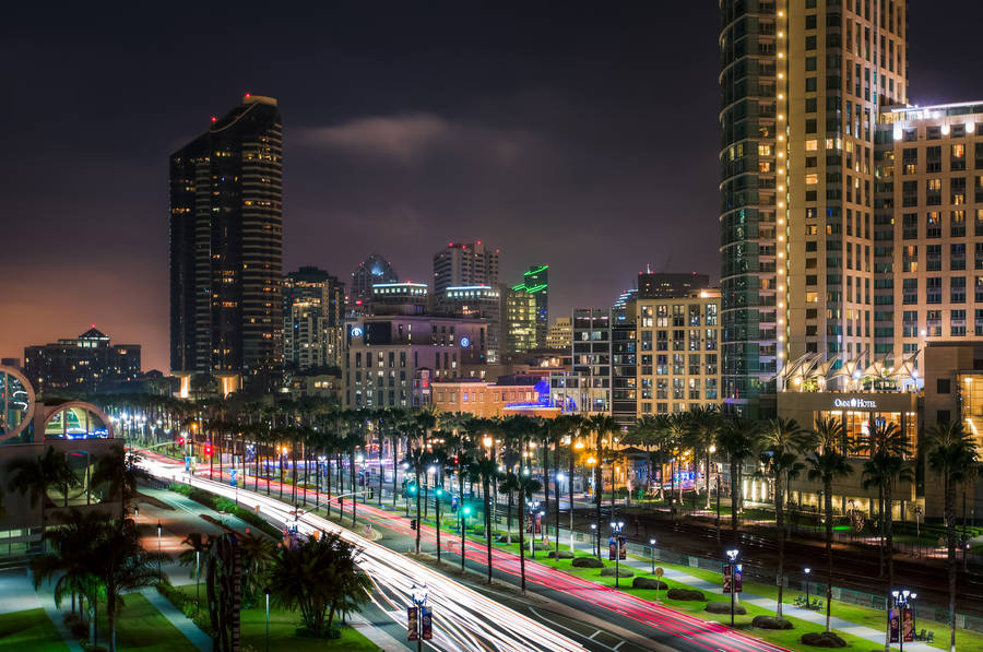 Long Exposure San Diego Urbanscape Wallpaper