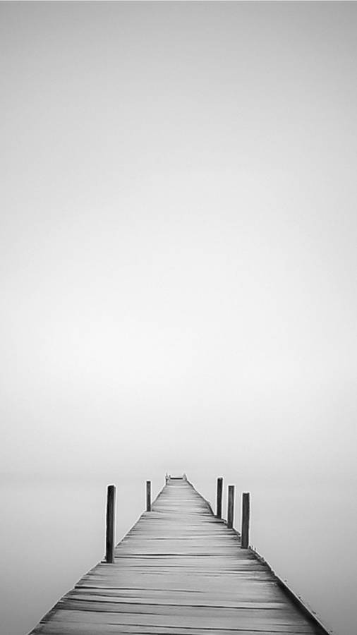 Long Wooden Dock Simple Iphone Wallpaper