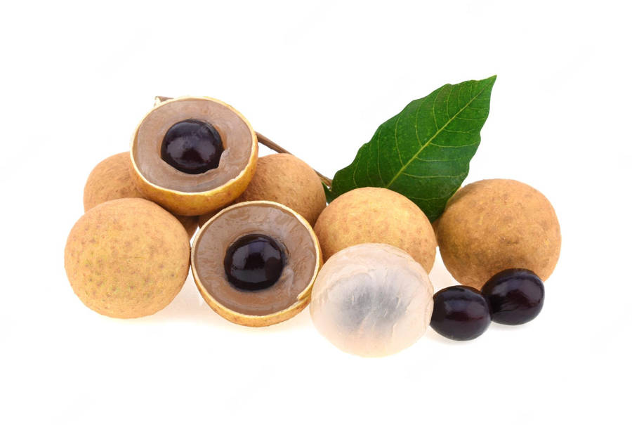 Longan Fruits Two Seeds Wallpaper