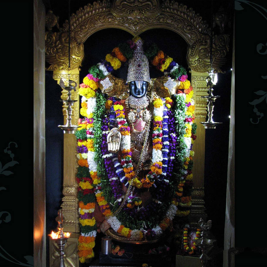 Lord Balaji Dark Display Wallpaper