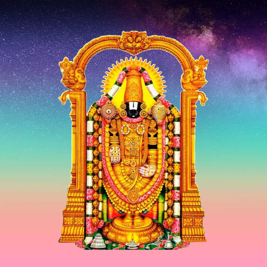 Lord Balaji Iconic Representation Wallpaper