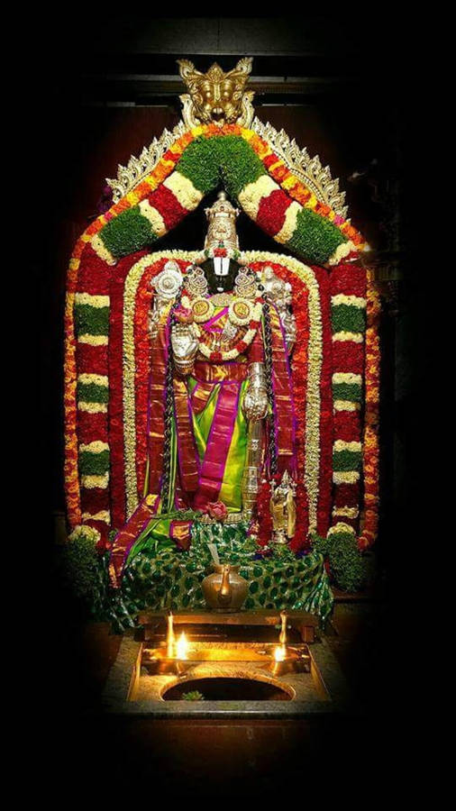 Lord Balaji In A Temple Wallpaper