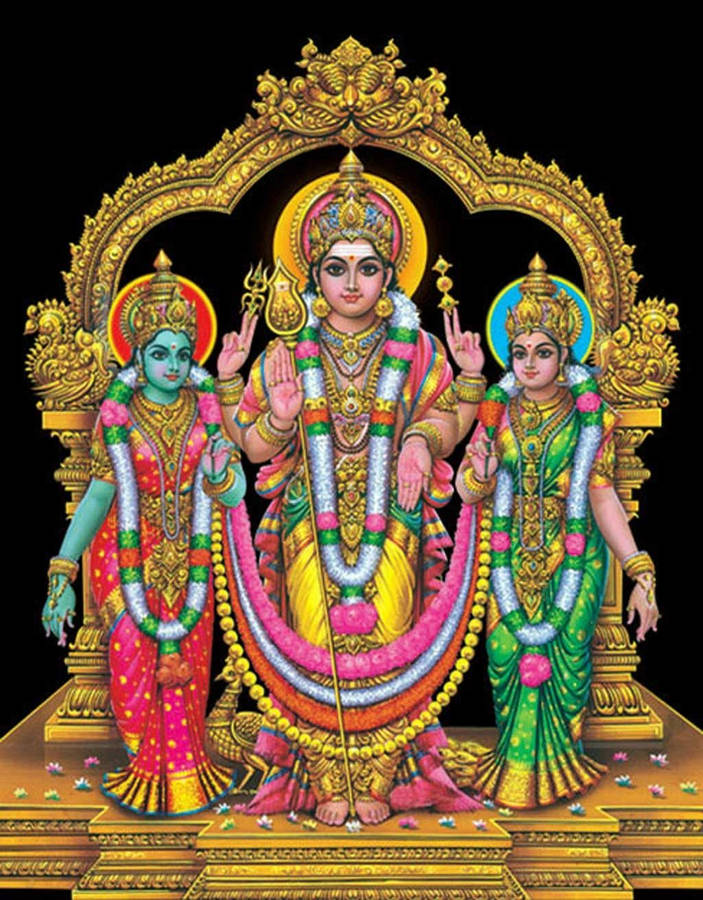 Lord Murugan 4k Artwork Of Deity Statues Wallpaper