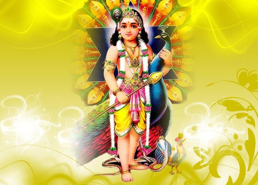 Lord Murugan 4k Green Background Wallpaper