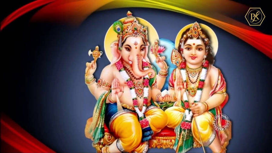 Lord Murugan 4k With Ganesha Wallpaper