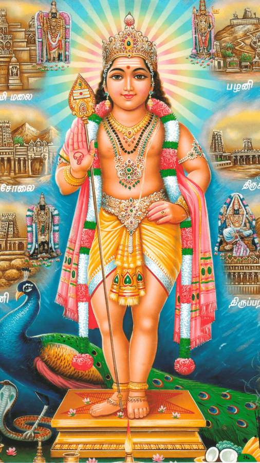 Lord Murugan Different Temples Wallpaper