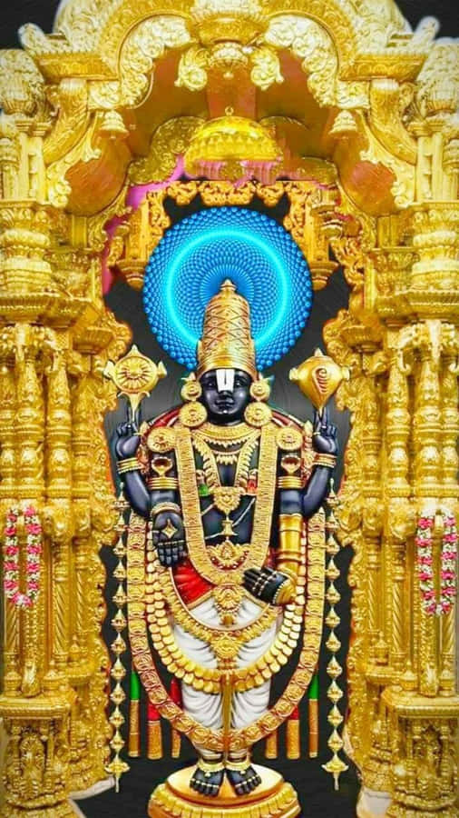 Lord_ Perumal_ Golden_ Abode Wallpaper