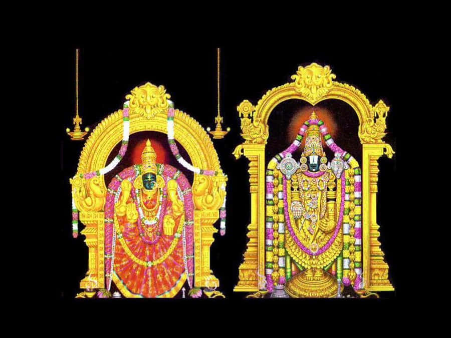 Lord_ Perumal_ Idols_in_ Glittering_ Shrines.jpg Wallpaper