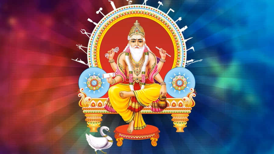 Lord Vishwakarma Divine Architect Wallpaper