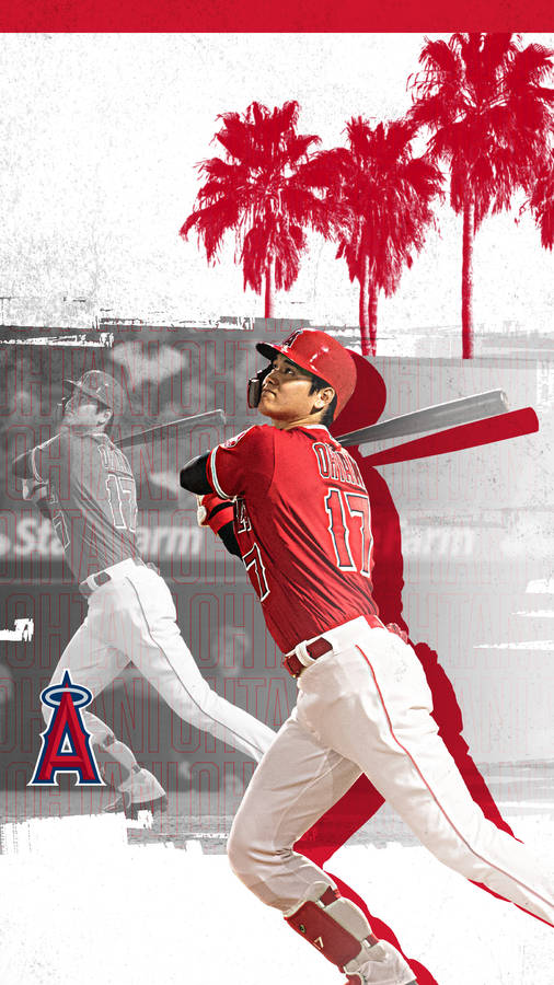 Los Angeles Angels Shohei Ohtani Palm Trees Wallpaper