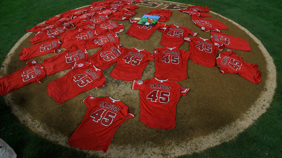 Los Angeles Angels Tyler Skaggs Jersey Memorial Wallpaper