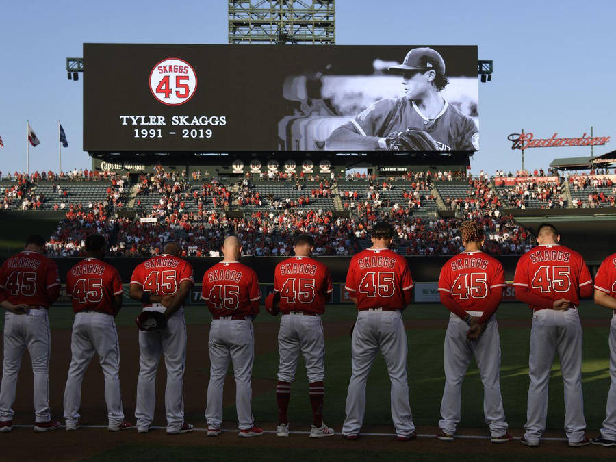 Los Angeles Angels Tyler Skaggs Memorial Billboard Wallpaper