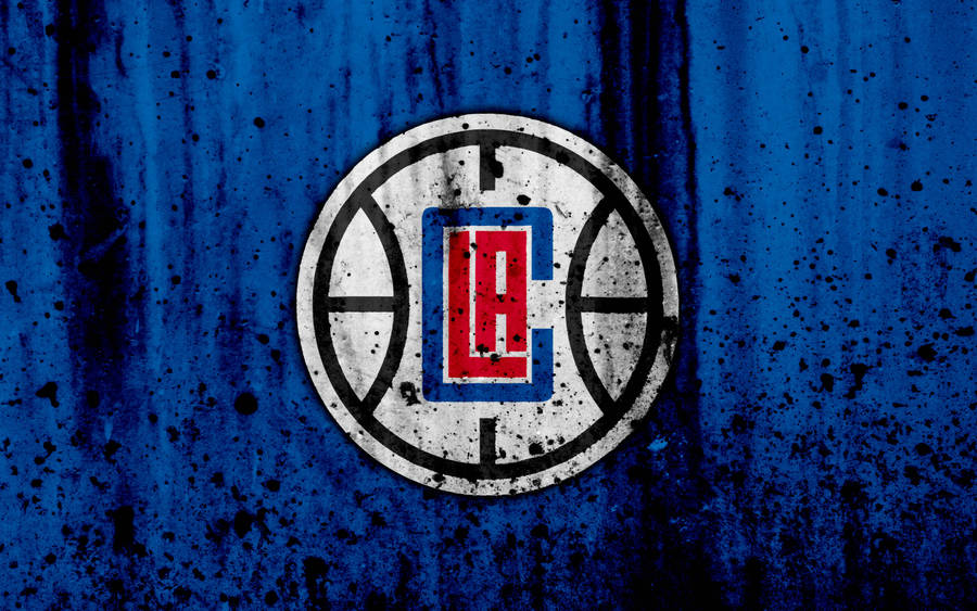 Los Angeles Clippers Blue Grunge Art Wallpaper