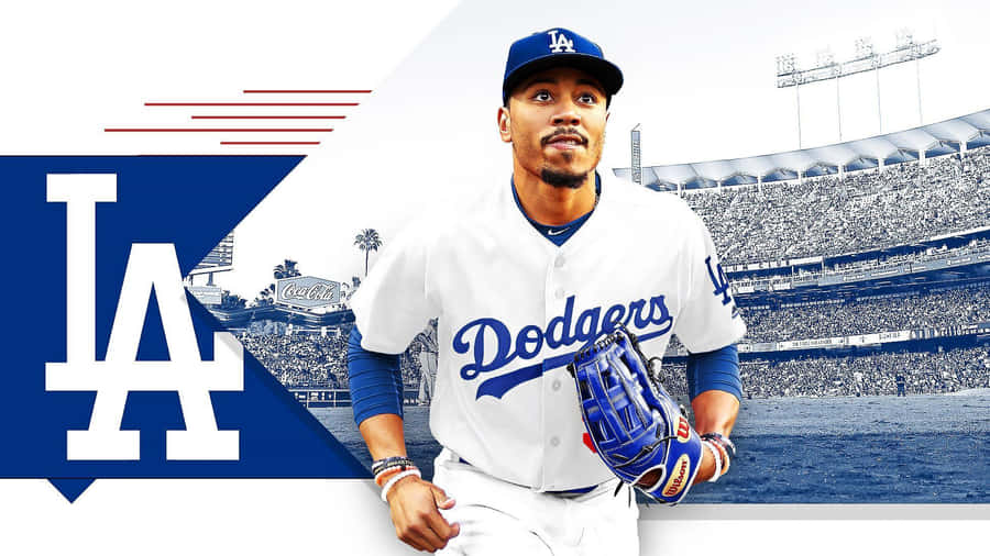 Los Angeles Dodgers Player Stadium Graphic Wallpaper