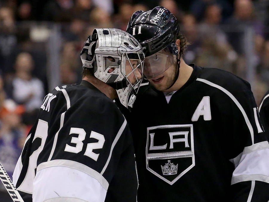 Los Angeles Kings Anze Kopitar And Jonathan Quick Wallpaper