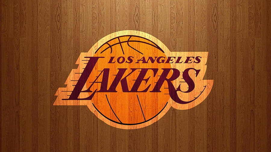 Los Angeles Lakers Logo On Brown Wallpaper