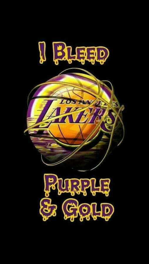 Los Angeles Lakers Purple Gold Wallpaper