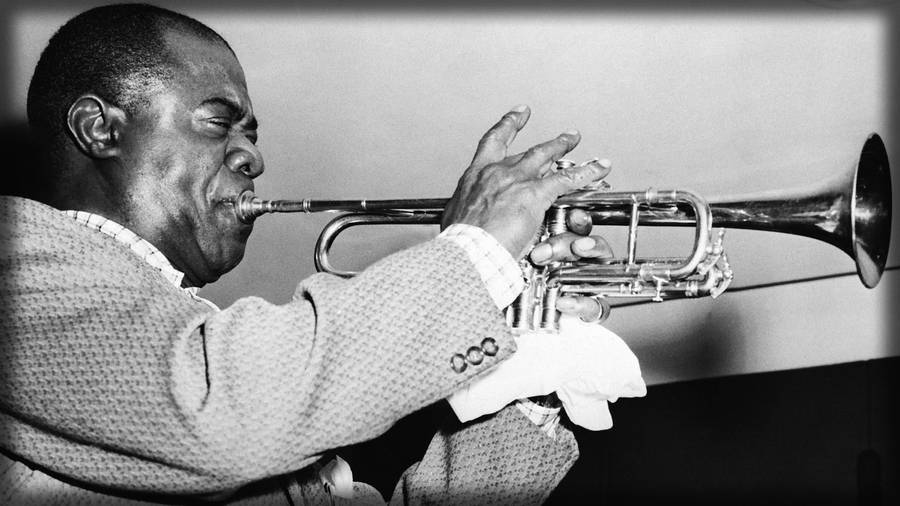 Louis Armstrong Photo Of The American Trumpeter And Vocalist Wallpaper