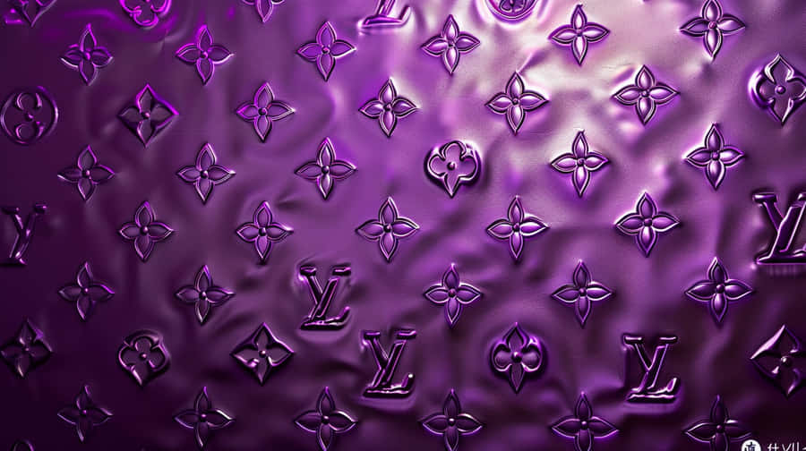 Louis Vuitton Purple Pattern Wallpaper Wallpaper
