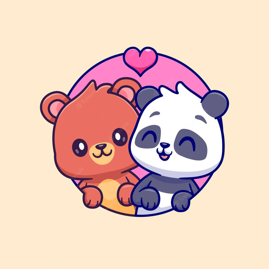 Love Cartoon Bears Wallpaper