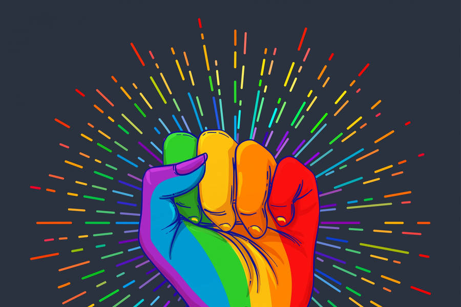 Love Is Love Pride Fist Drawing Wallpaper