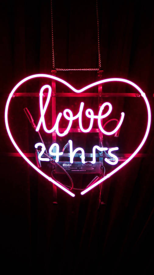 Love Neon Aesthetic Iphone Wallpaper