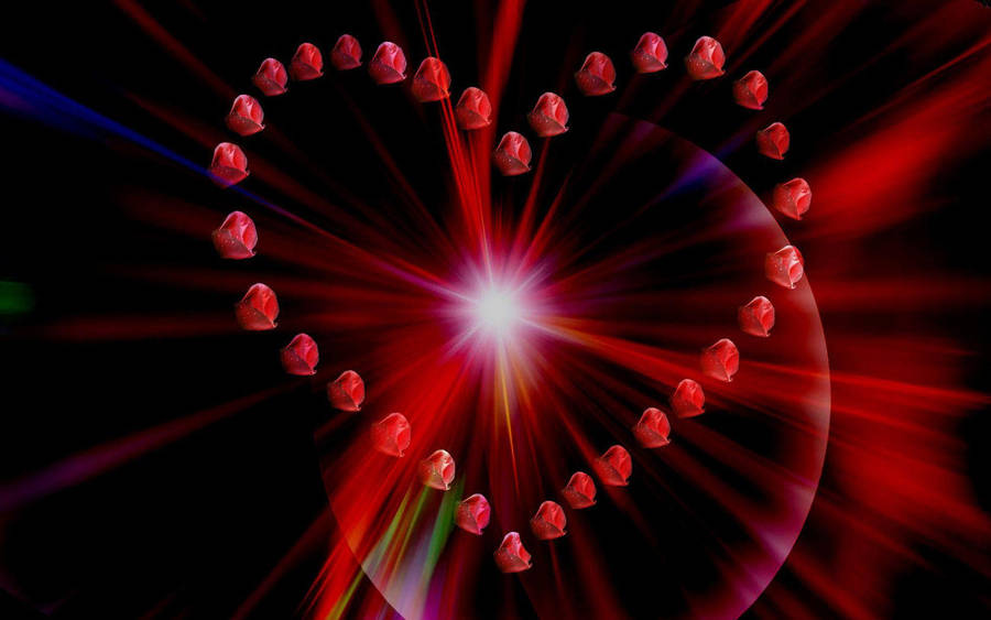 Love Rose Forming A Heart Wallpaper