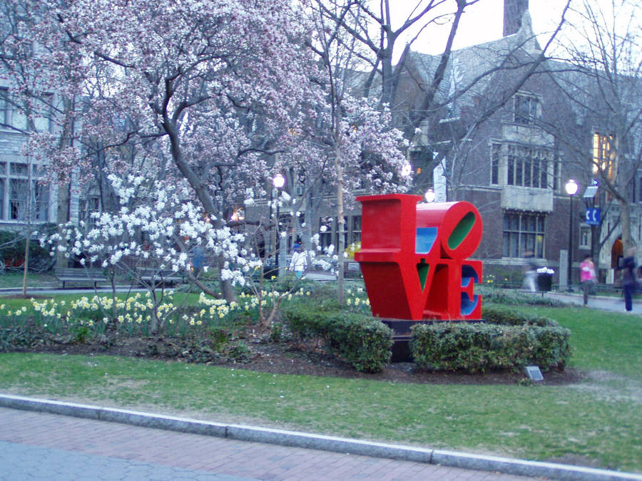 Love Statue At University Of Pennsylvania Wallpaper