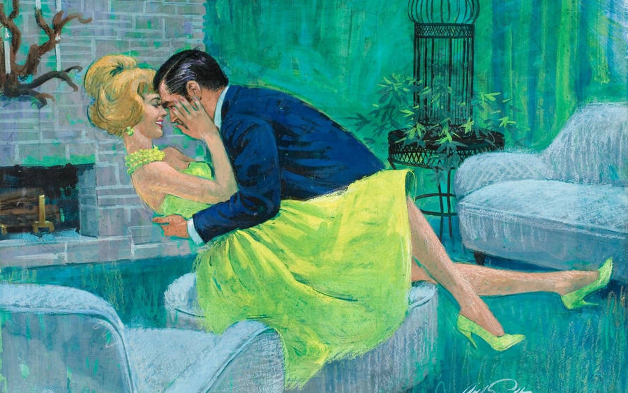 Love Story In Sarnoff-style Art Wallpaper