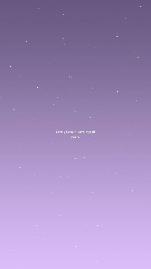 Love Yourself Pastel Purple Tumblr Wallpaper