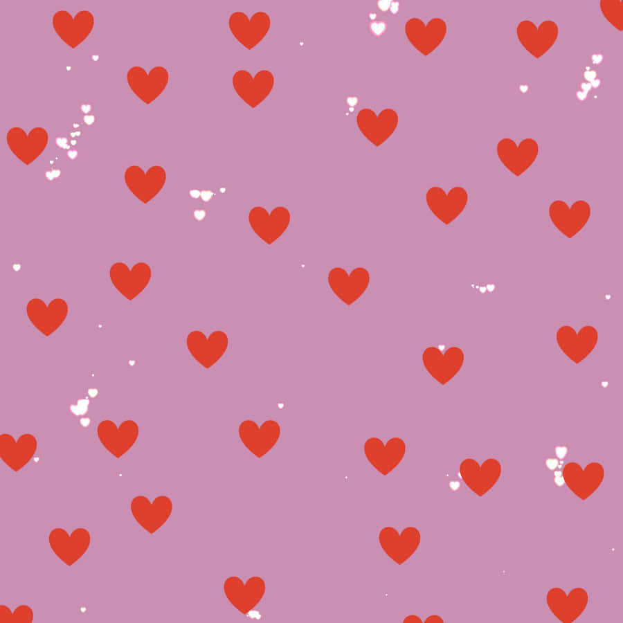 Lovecore Hearts Pattern Pink Background Wallpaper