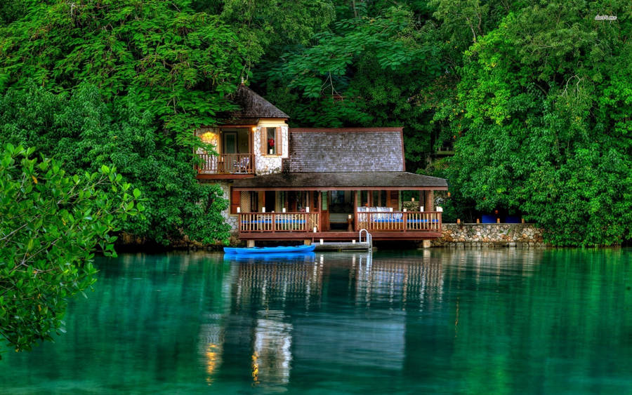 Lovely Beach House At Goldeneye Resort, Jamaica Wallpaper