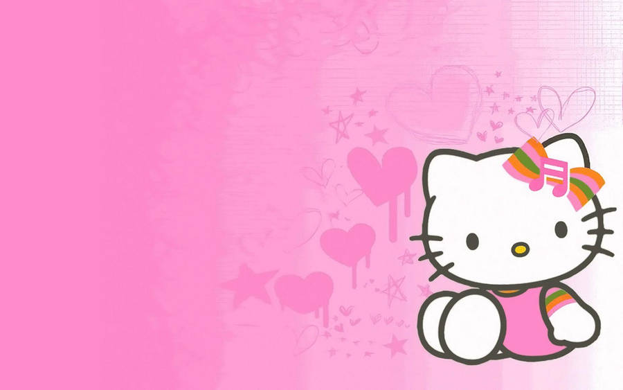 Lovely Pink Hello Kitty Desktop Wallpaper