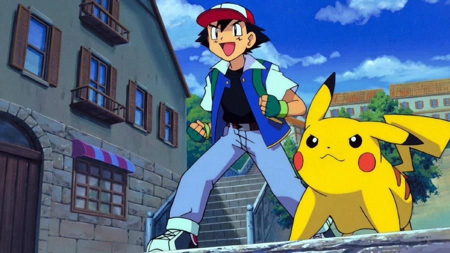 Low-angle Shot Of Ash And Pikachu Hd Wallpaper