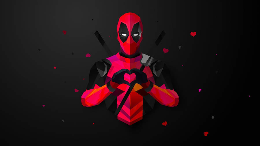 Low Poly Deadpool Wallpaper